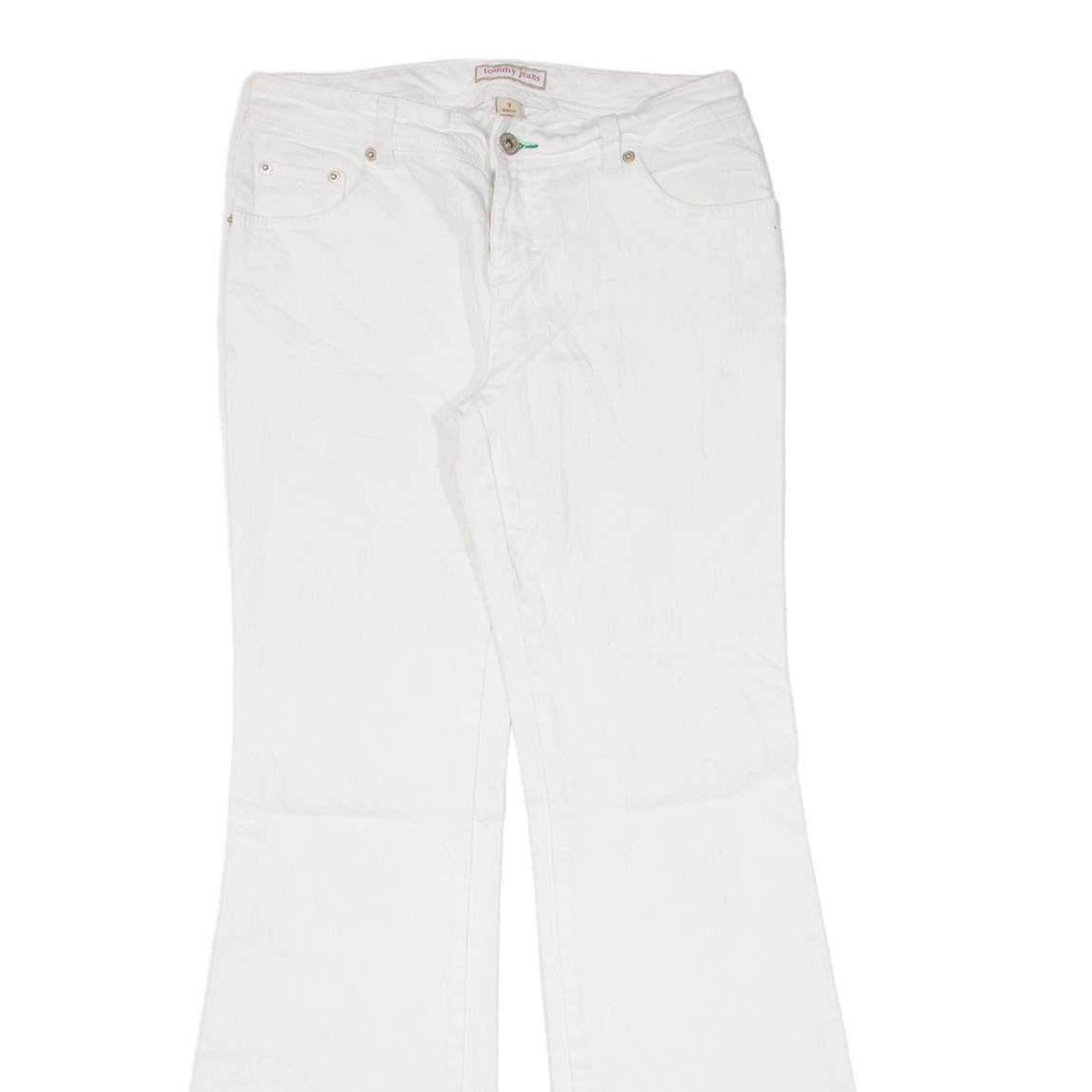 TOMMY JEANS Womens Jeans White Regular Flared W29 L30