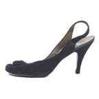 BALLY SUISSE Womens Slingback Knot Detail Heels Black Synthetic UK 7 Elegant