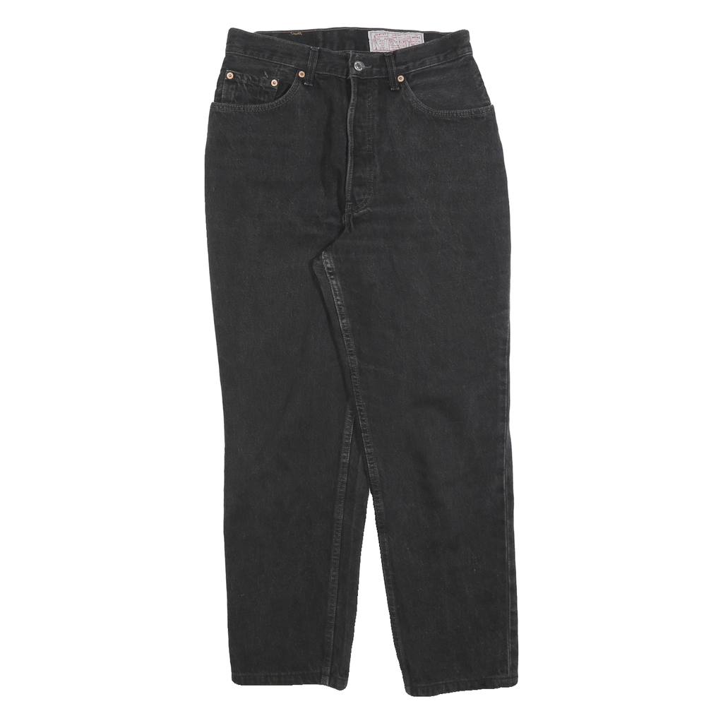LEVI'S 901 Mens Jeans Black Regular Straight Denim Medium W28 L27 Classic Fit