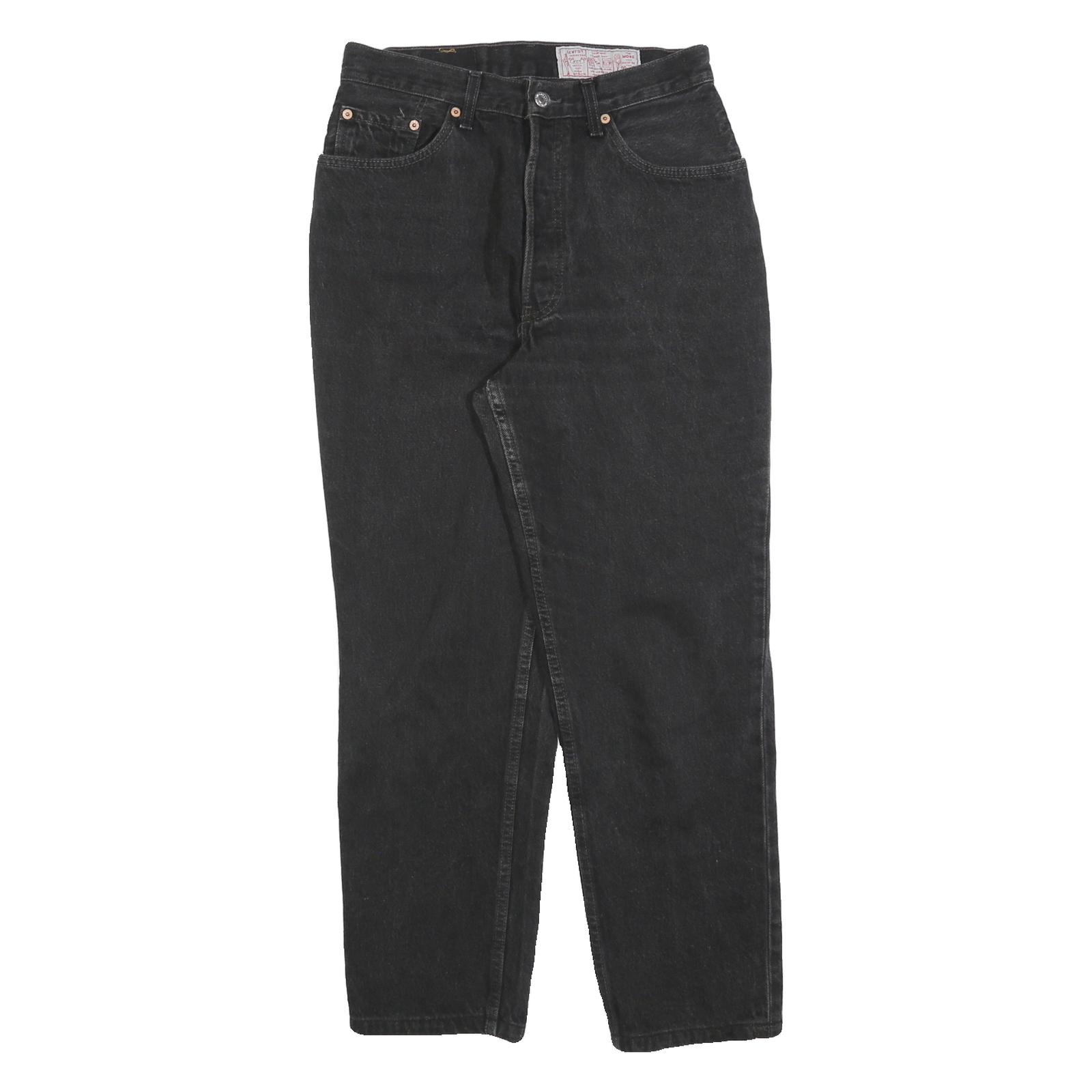 LEVI'S 901 Mens Jeans Black Regular Straight Denim Medium W28 L27 Classic Fit