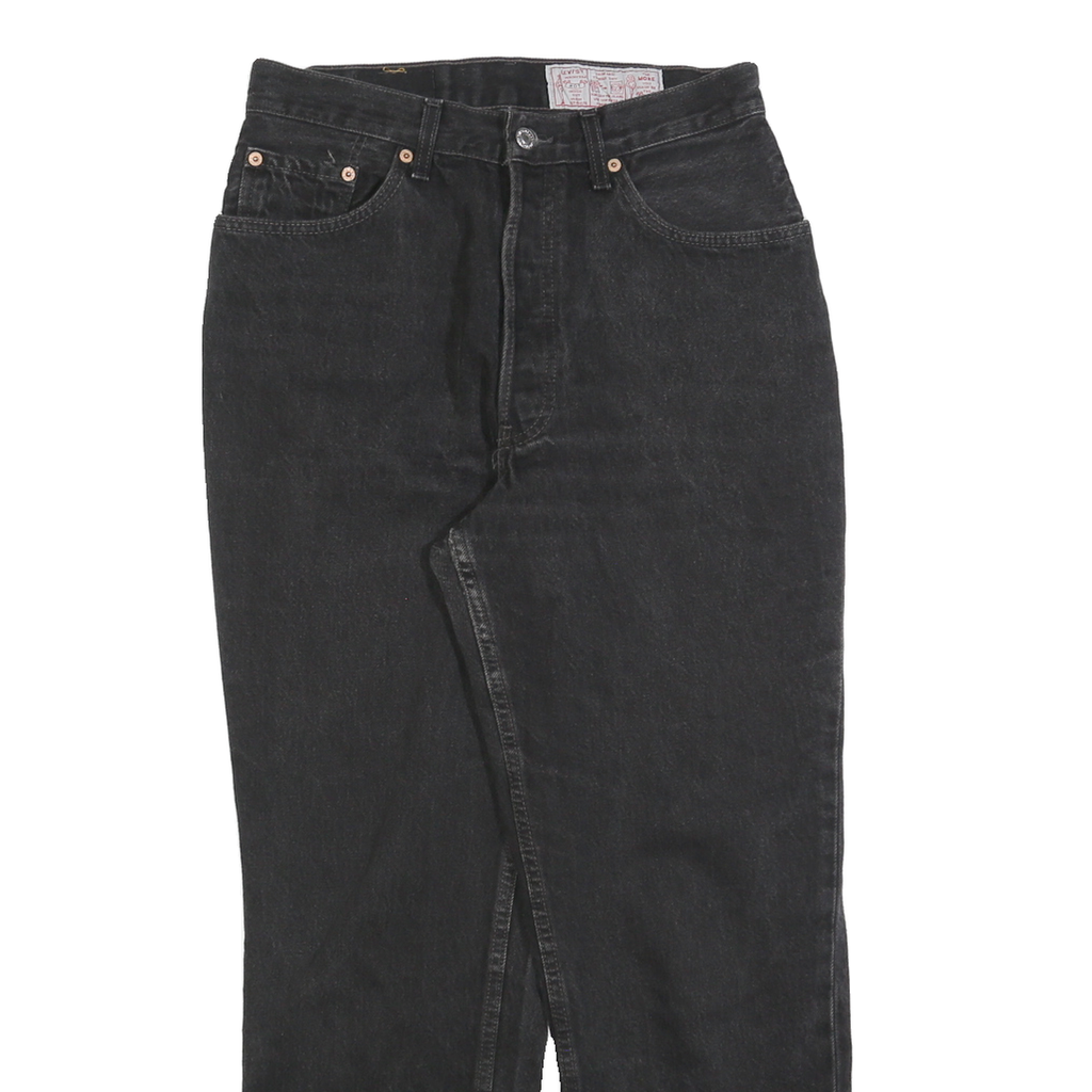 LEVI'S 901 Mens Jeans Black Regular Straight Denim Medium W28 L27 Classic Fit