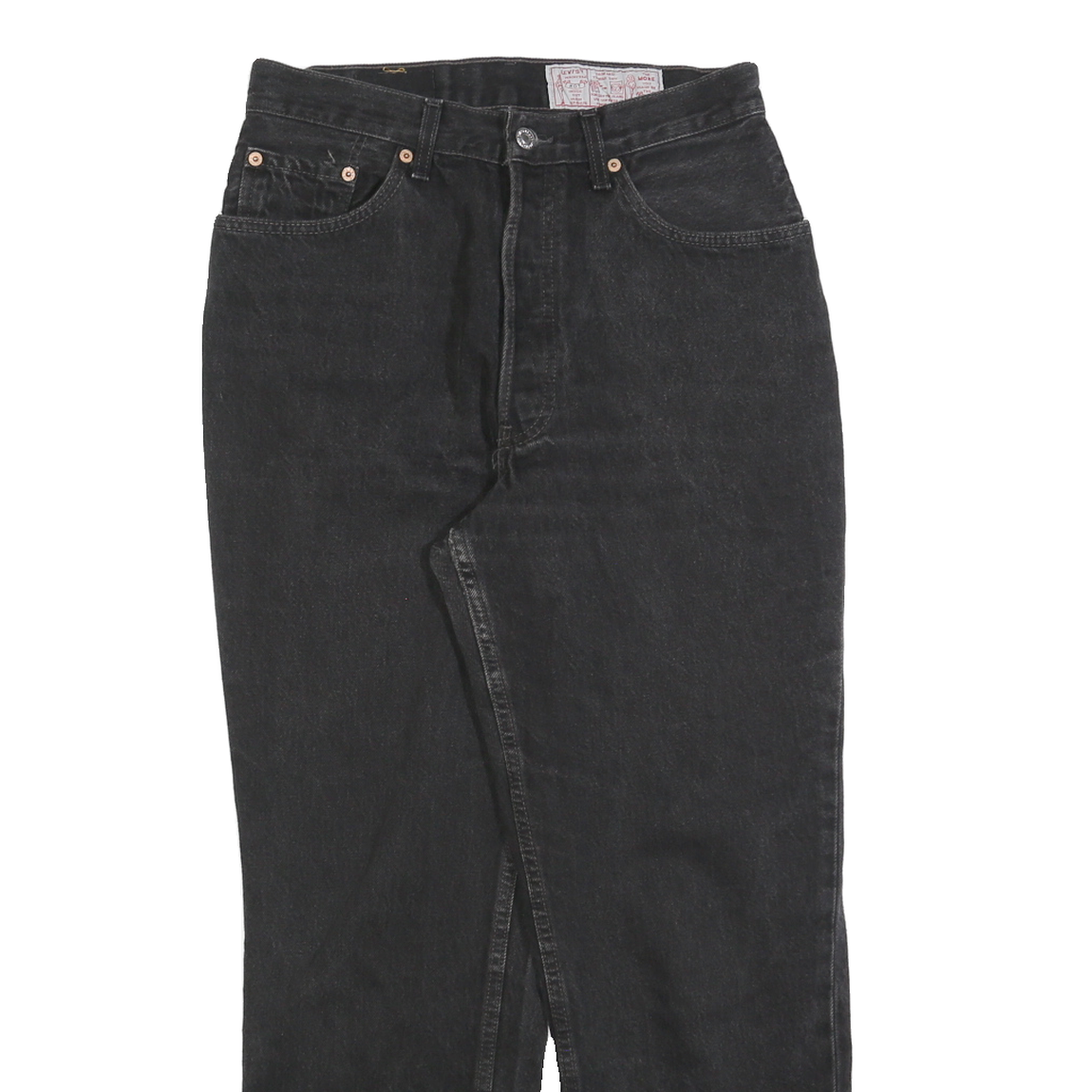 LEVI'S 901 Mens Jeans Black Regular Straight Denim Medium W28 L27 Classic Fit
