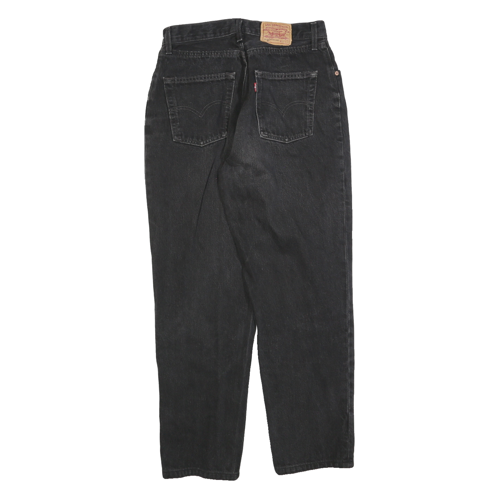 LEVI'S 901 Mens Jeans Black Regular Straight Denim Medium W28 L27 Classic Fit