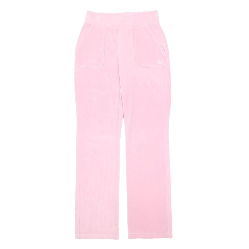 JUICY COUTURE Womens Joggers Pink XS W26 L31 Velour Relaxed Straight Comfortable