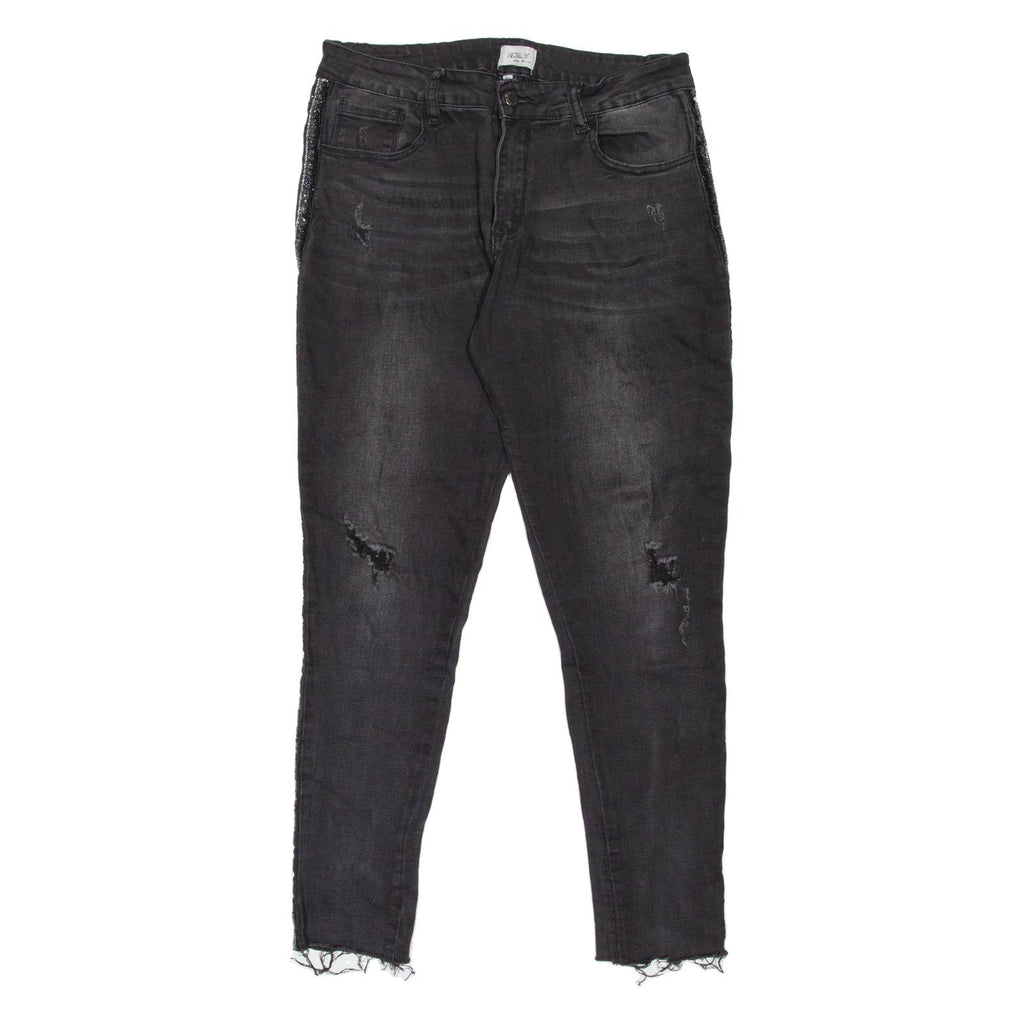 HAILY'S Womens Jeans Black Slim Skinny Stone Wash W29 L27