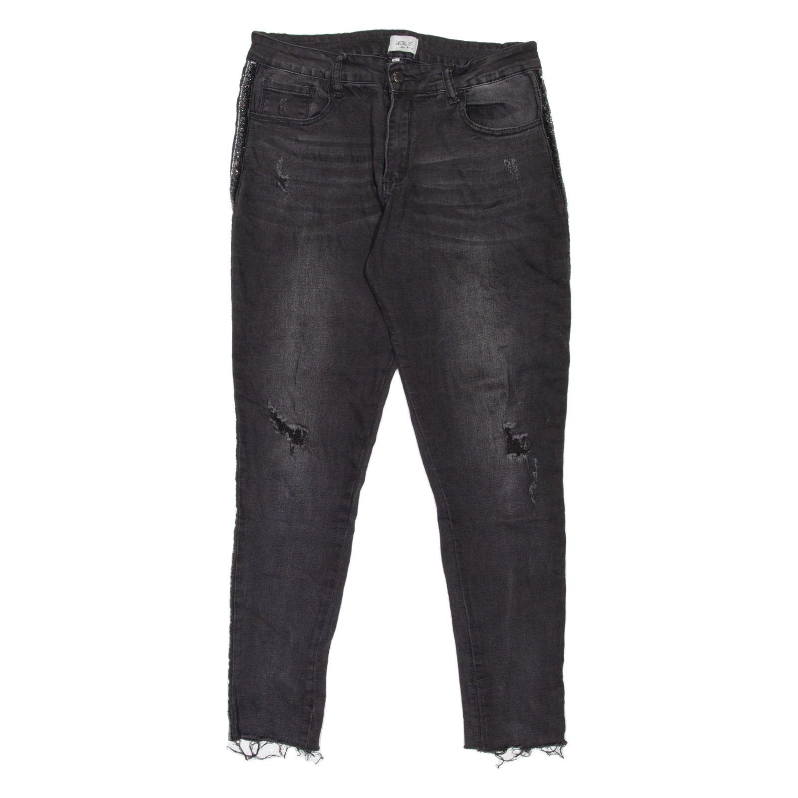HAILY'S Womens Jeans Black Slim Skinny Stone Wash W29 L27