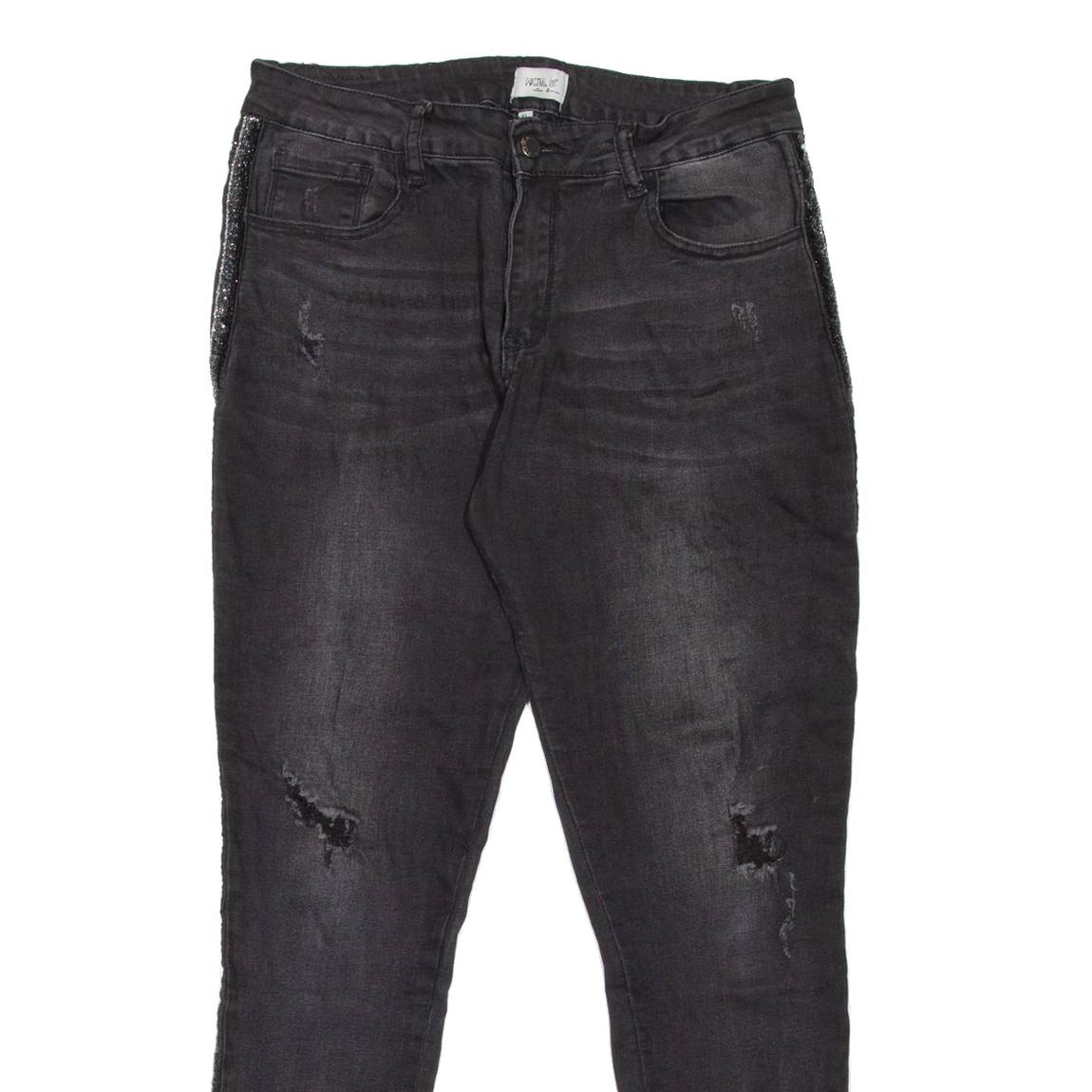 HAILY'S Womens Jeans Black Slim Skinny Stone Wash W29 L27