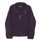 TOMMY HILFIGER Womens Purple Plain Pullover Jumper Crew Neck Polyester Blend M