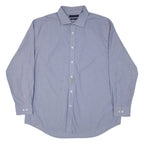 TOMMY HILFIGER Mens Shirt Blue Striped Long Sleeve XL