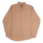 MALBORO CLASSICS Mens Beige Striped Cotton Shirt XL Button Down Pocket Casual