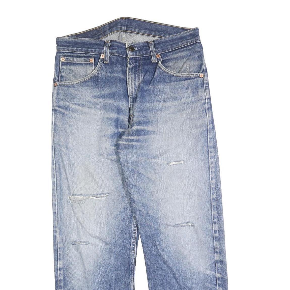 LEVI'S 521 02 Mens Jeans Blue Regular Straight Denim Medium W32 L26 Retro