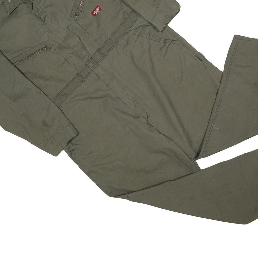 DICKIES Mens Green Cotton Regular Fit Dungarees M W40 L29 Workwear Utility