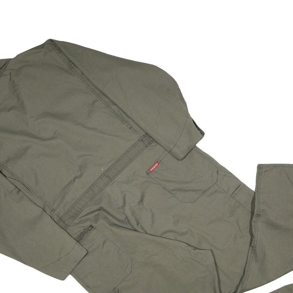 DICKIES Mens Green Cotton Regular Fit Dungarees M W40 L29 Workwear Utility