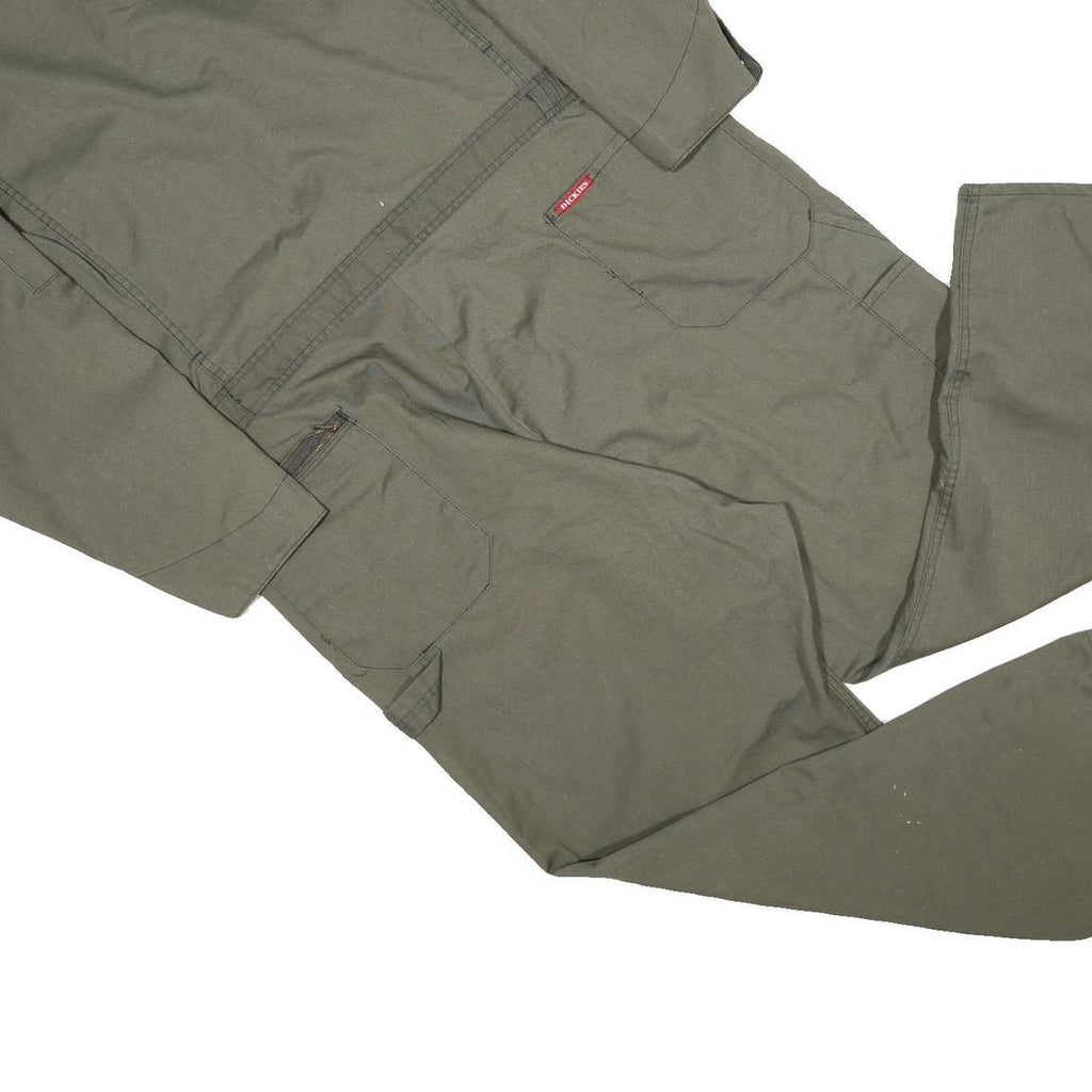 DICKIES Mens Green Cotton Regular Fit Dungarees M W40 L29 Workwear Utility