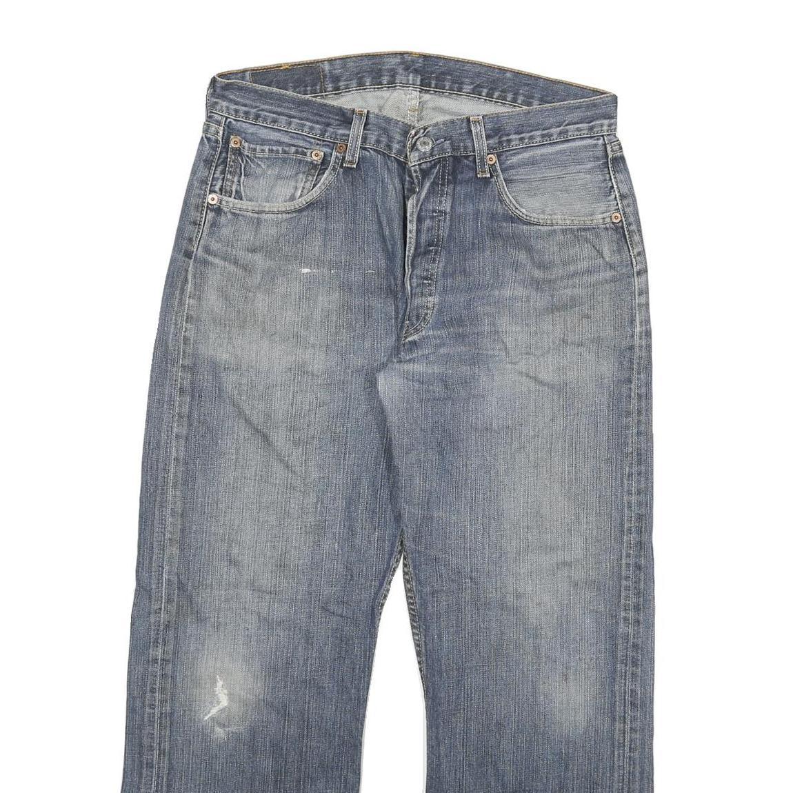LEVI'S 501 Mens Blue Regular Straight Denim Medium W30 L27 Classic Button Fly
