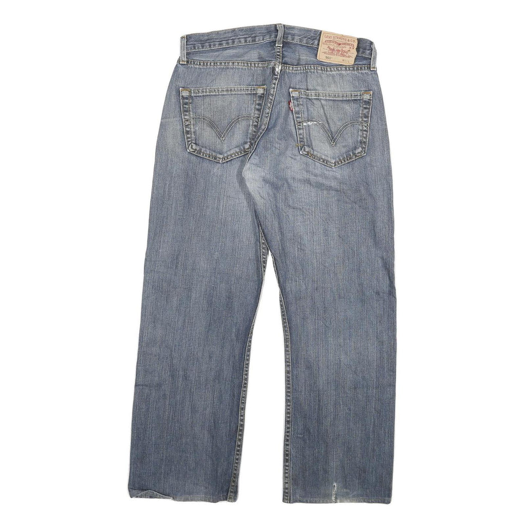 LEVI'S 501 Mens Blue Regular Straight Denim Medium W30 L27 Classic Button Fly