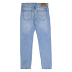 LEVI'S 512 BIG E Jeans Mens Blue Slim Tapered Stone Wash W34 L32
