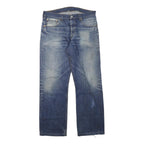 LEVI'S Mens Jeans Blue Regular Straight Denim Medium W32 L29 Button Cotton Blend