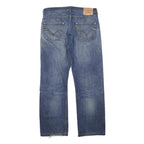 LEVI'S Mens Jeans Blue Regular Straight Denim Medium W32 L29 Button Cotton Blend