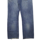 LEVI'S Mens Jeans Blue Regular Straight Denim Medium W32 L29 Button Cotton Blend