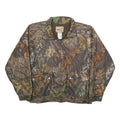 WOOLRICH Mens Brown Green Polyester Zip Jacket L Camouflage Outdoor Casual