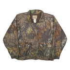 WOOLRICH Mens Brown Green Polyester Zip Jacket L Camouflage Outdoor Casual