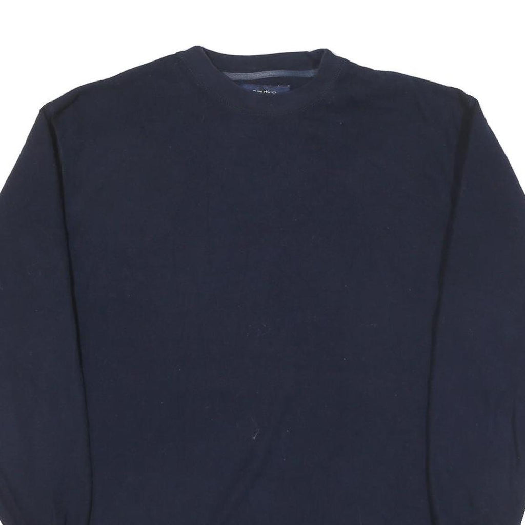 NAUTICA Mens Navy Plain Polyester Blend Crew Neck Regular Fit Jumper M Casual