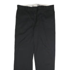 DICKIES Mens Black Classic Straight Trousers W40 L34 Workwear Zip Closure