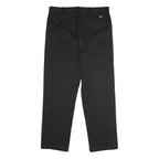 DICKIES Mens Black Classic Straight Trousers W40 L34 Workwear Zip Closure