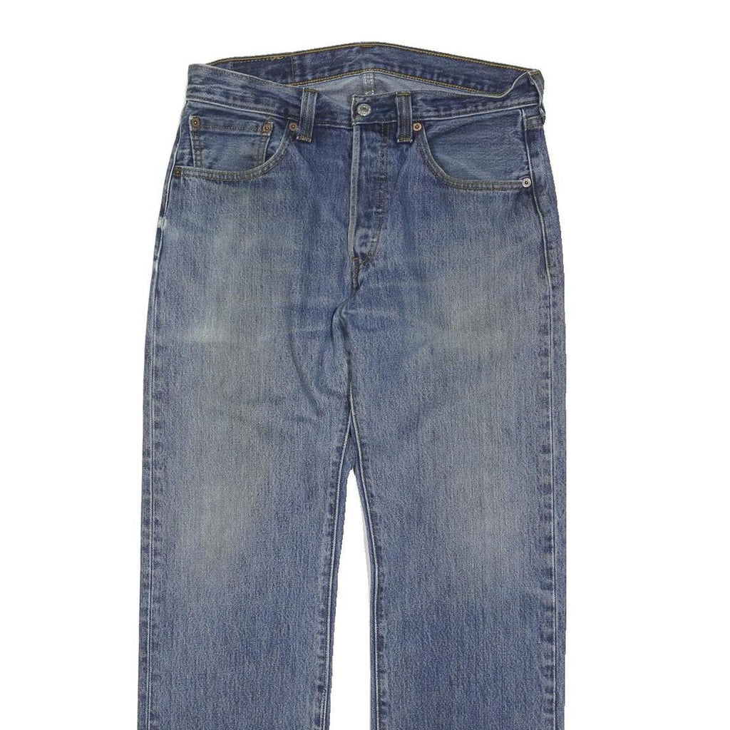 LEVI'S 501 Mens Jeans Blue Regular Straight Denim Medium W31 L29 Classic Button