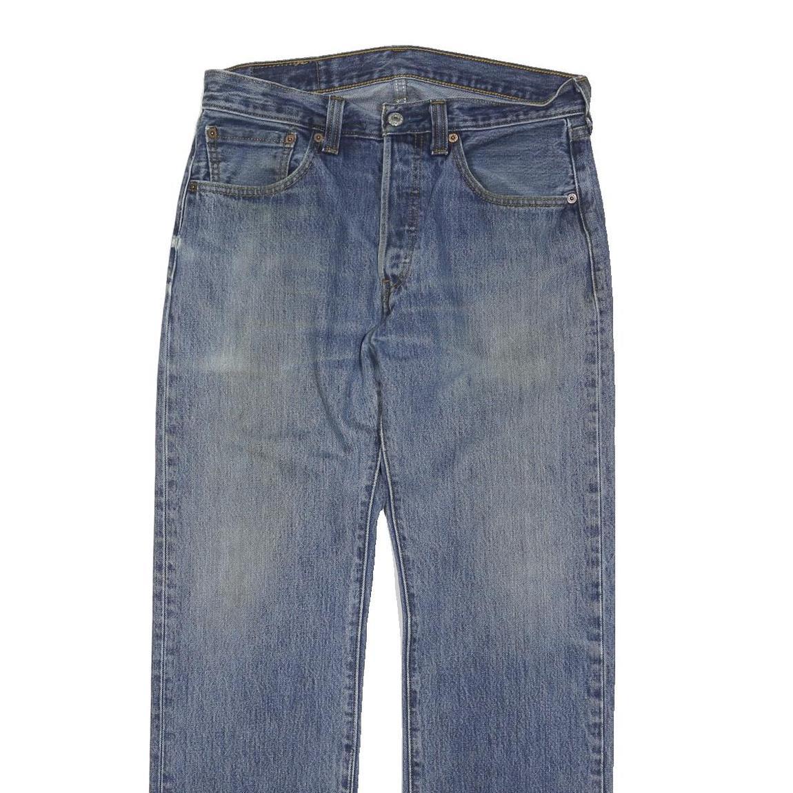 LEVI'S 501 Mens Jeans Blue Regular Straight Denim Medium W31 L29 Classic Button