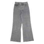 HEFENG Womens Regular Fit Grey Denim Jeans W24 L28 Casual Comfortable Pockets