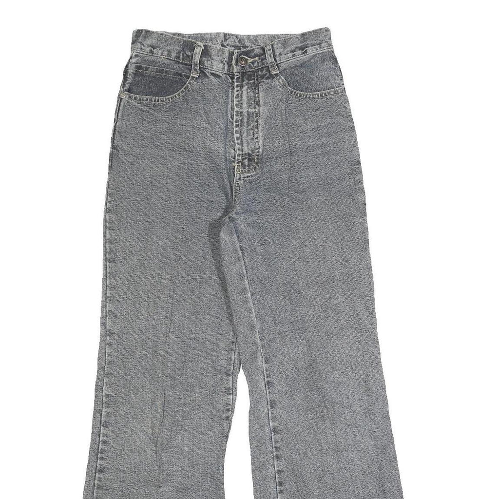 HEFENG Womens Regular Fit Grey Denim Jeans W24 L28 Casual Comfortable Pockets