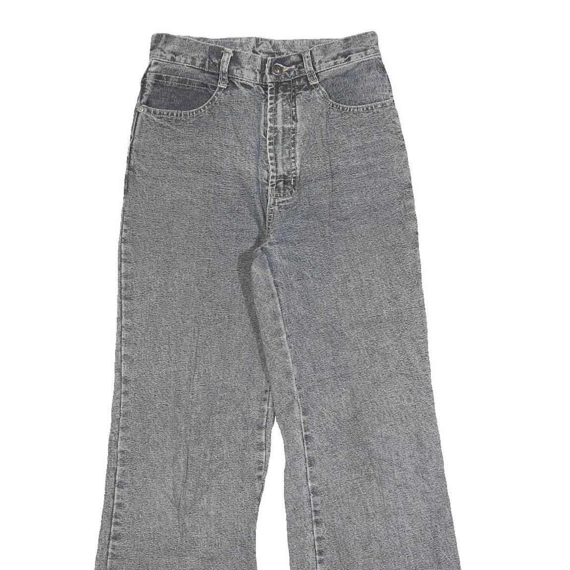 HEFENG Womens Regular Fit Grey Denim Jeans W24 L28 Casual Comfortable Pockets