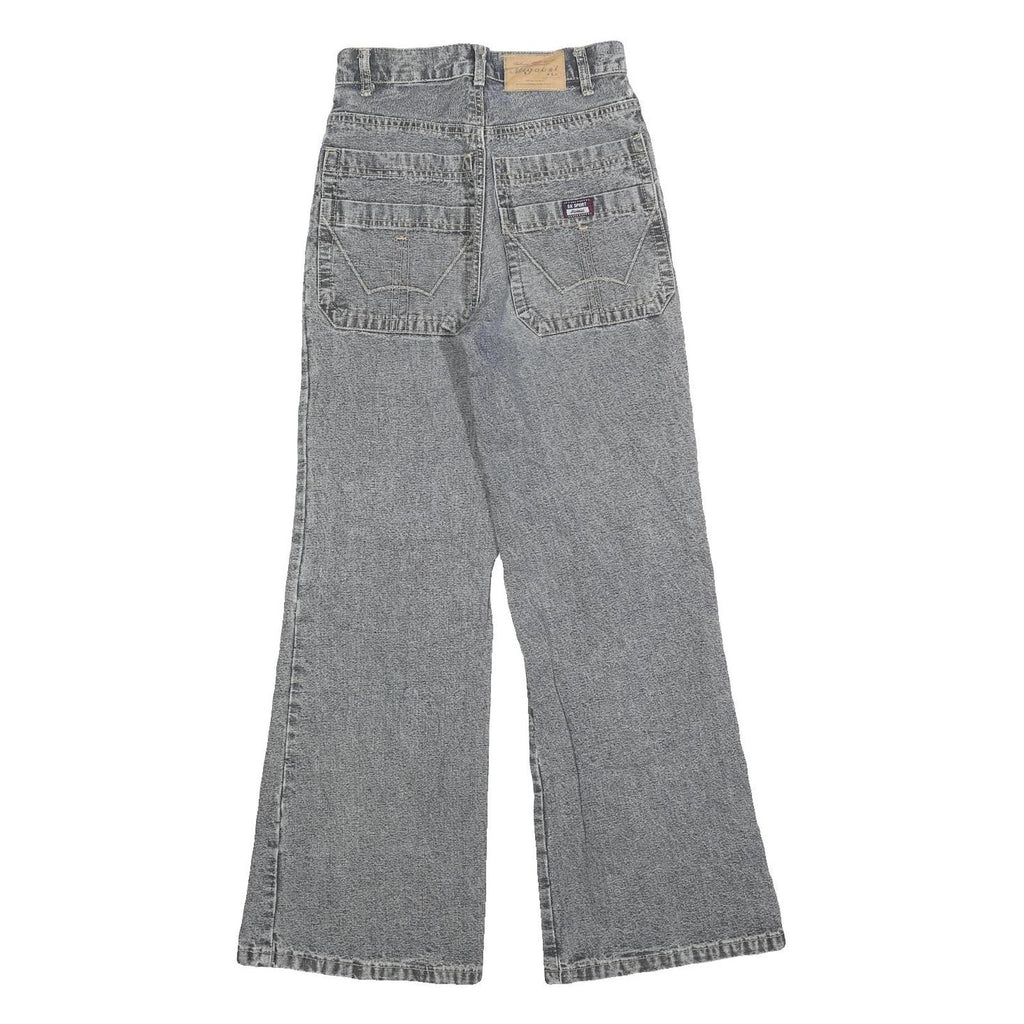 HEFENG Womens Regular Fit Grey Denim Jeans W24 L28 Casual Comfortable Pockets