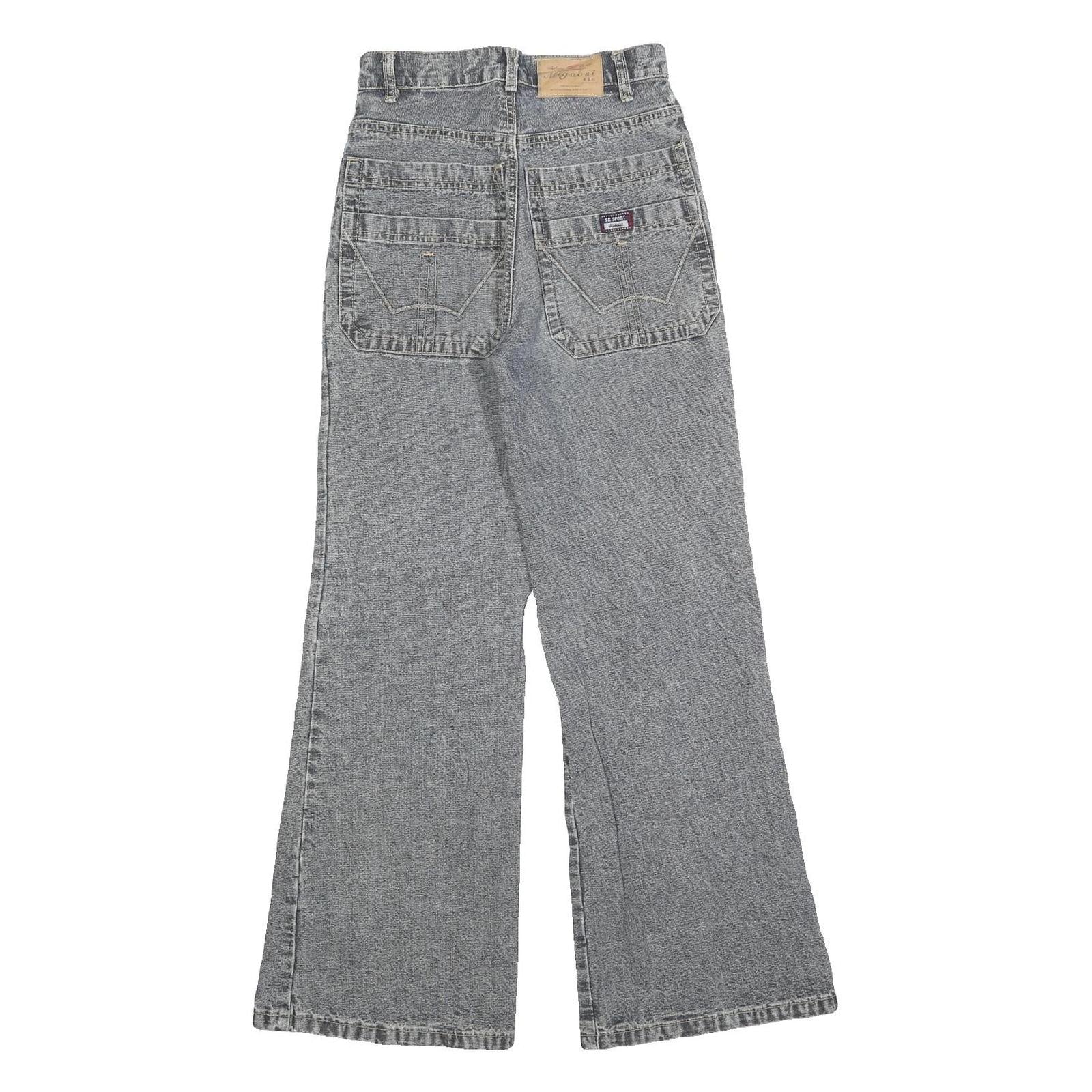 HEFENG Womens Regular Fit Grey Denim Jeans W24 L28 Casual Comfortable Pockets