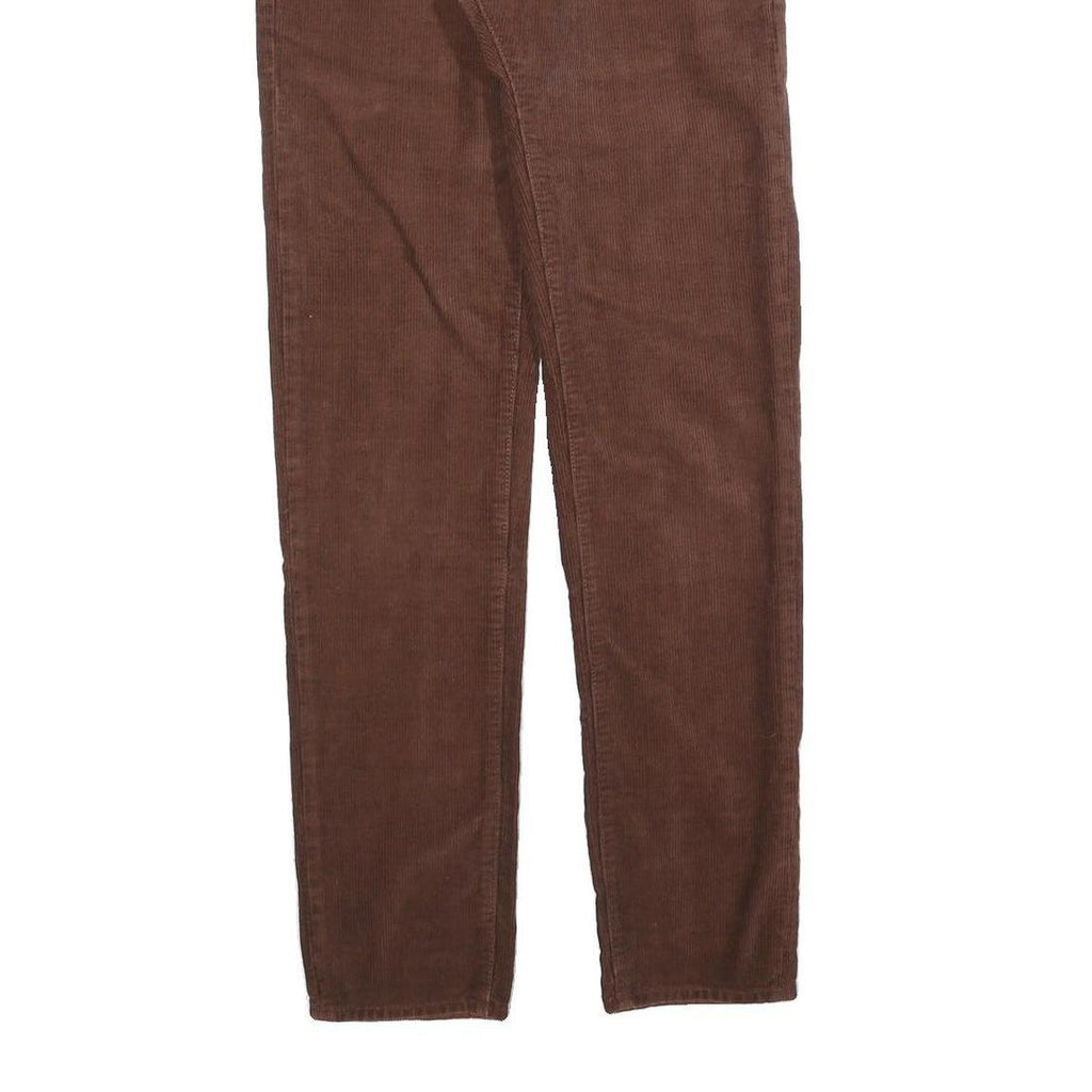 CARHARTT Mens Brown Cotton Blend Slim Straight Trousers W28 L32 Casual Wear