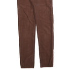 CARHARTT Mens Brown Cotton Blend Slim Straight Trousers W28 L32 Casual Wear