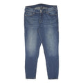 TRUE RELIGION Womens Slim Blue Denim Light Wash Jeans W34 L29 Zip Pockets