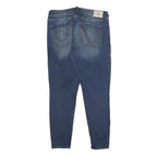 TRUE RELIGION Womens Slim Blue Denim Light Wash Jeans W34 L29 Zip Pockets