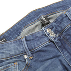 TRUE RELIGION Womens Slim Blue Denim Light Wash Jeans W34 L29 Zip Pockets