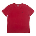NAUTICA Mens T-Shirt Red V-Neck XL