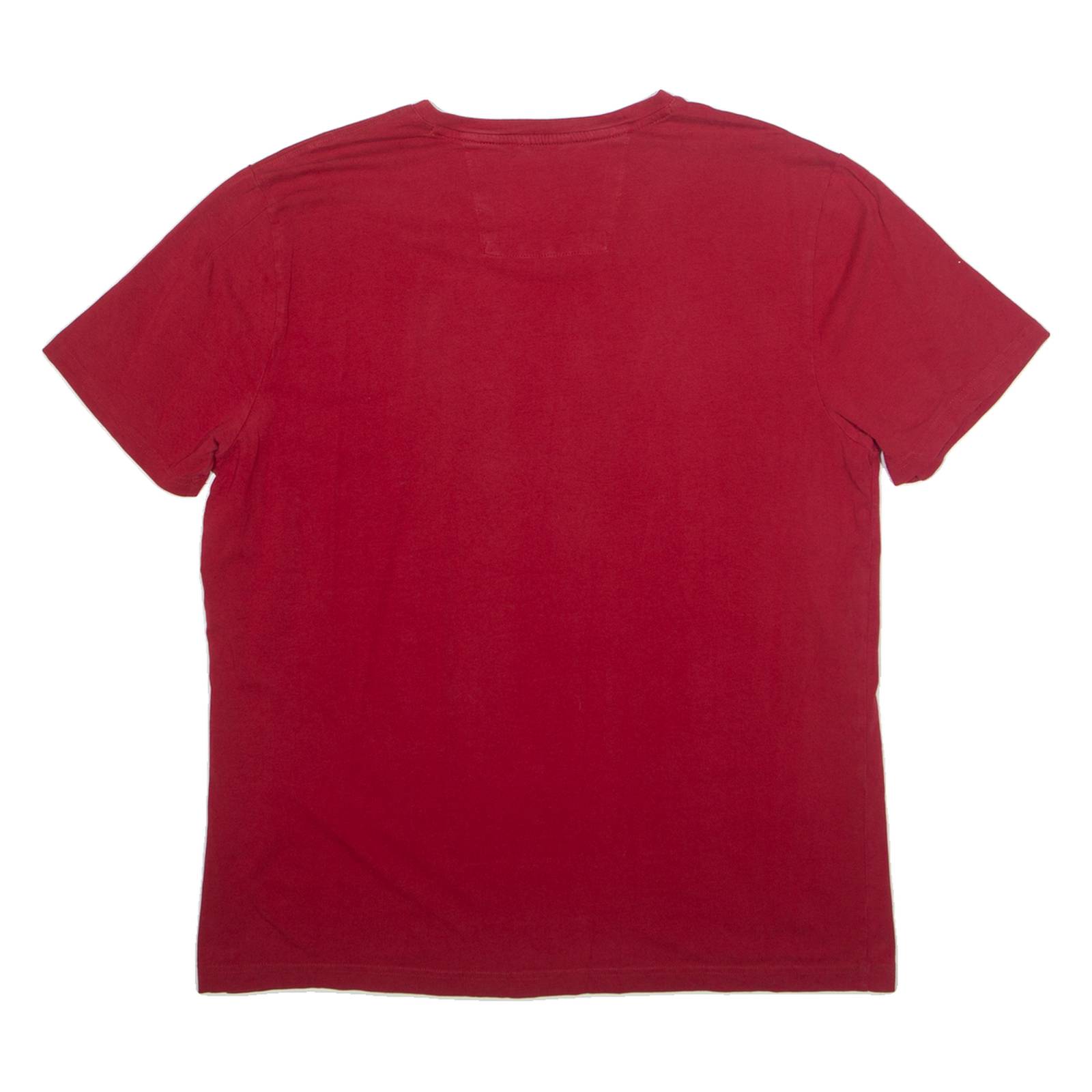 NAUTICA Mens T-Shirt Red V-Neck XL