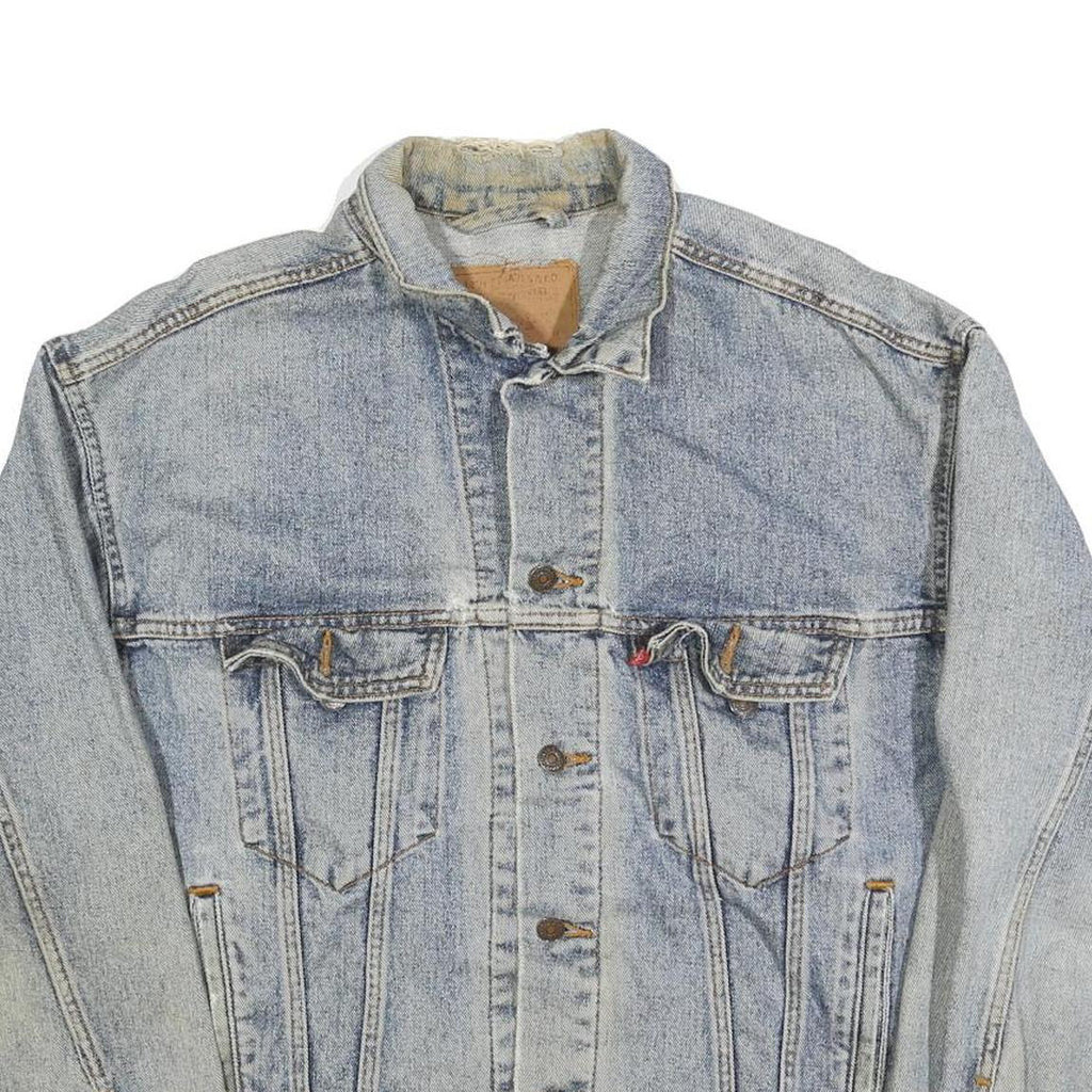 LEVI'S Mens Blue Denim Denim Jacket M Cotton Button Closure Casual Vintage Style