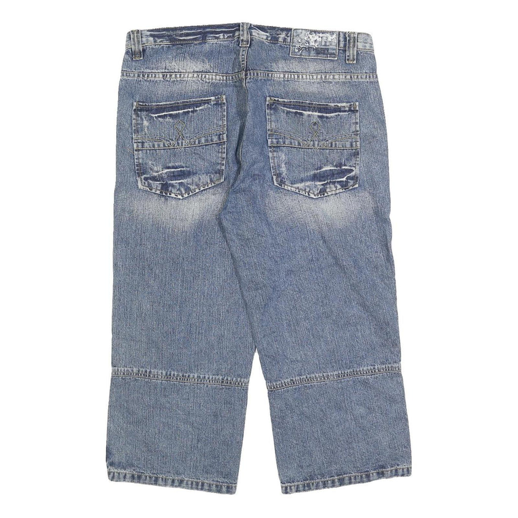 SOUTHERN Mens Denim Blue Casual Shorts XL W38 Cotton Blend Relaxed Fit