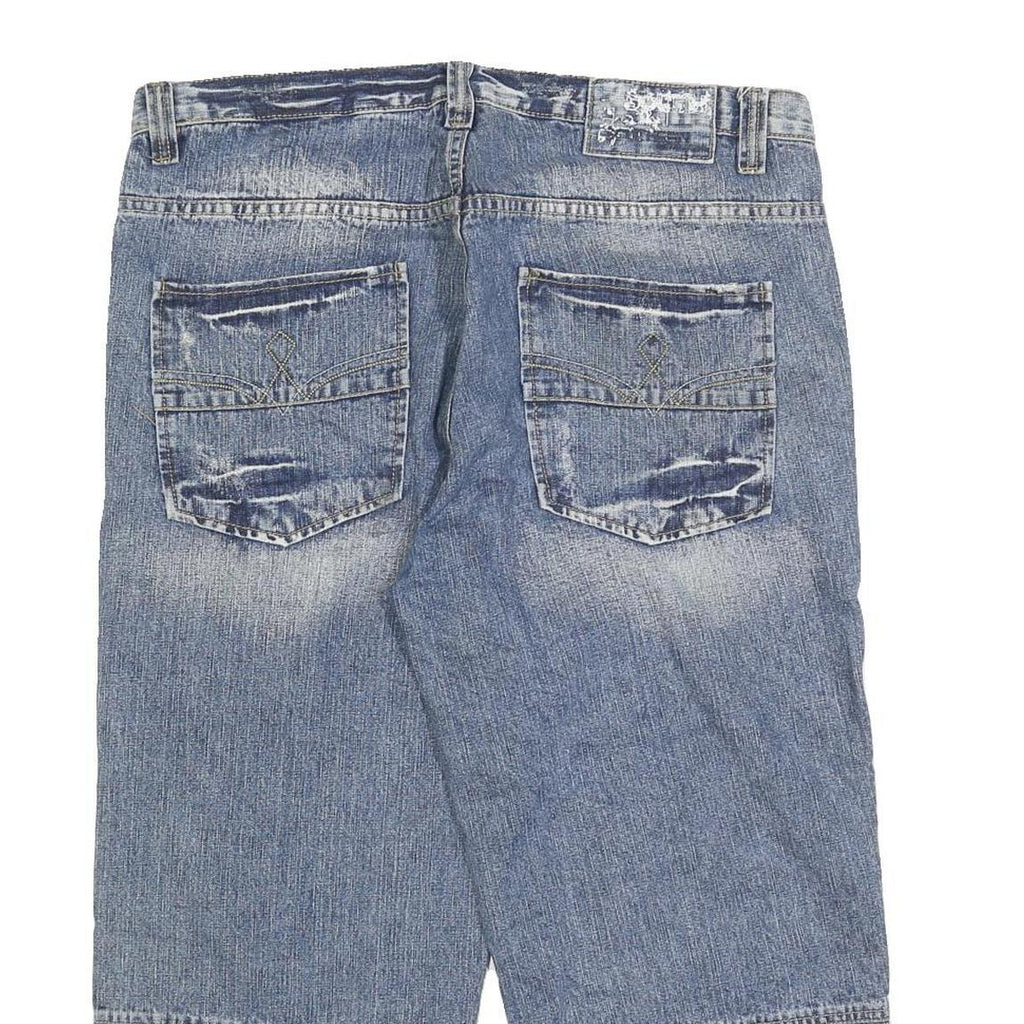 SOUTHERN Mens Denim Blue Casual Shorts XL W38 Cotton Blend Relaxed Fit