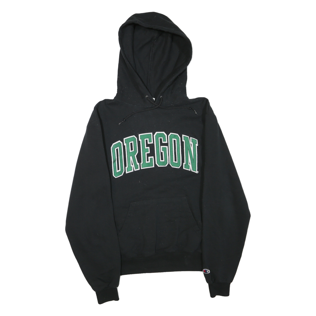 CHAMPION Mens Black Oregon Pullover Hoodie S Cotton Blend Casual Sportswear