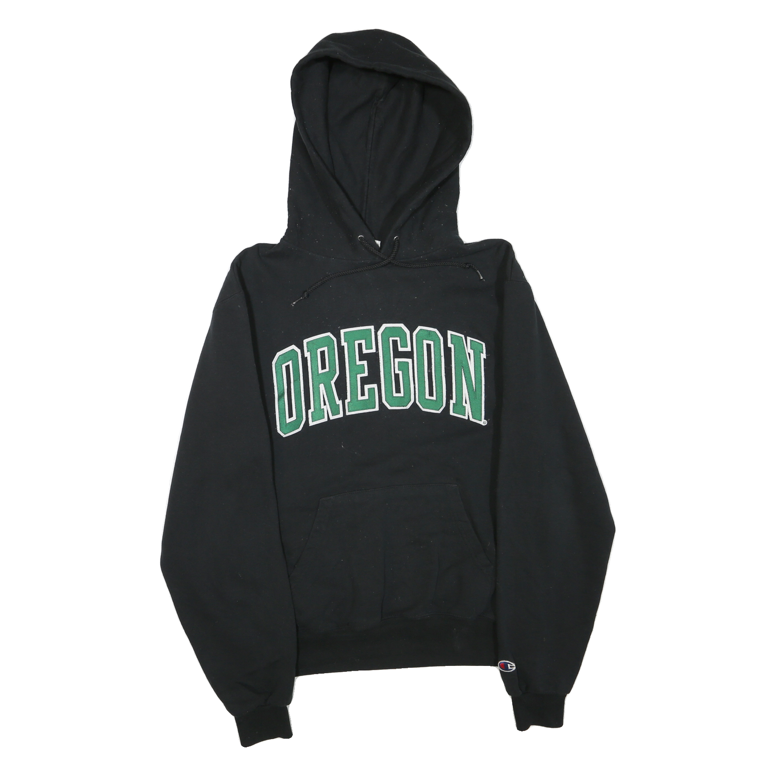 CHAMPION Mens Black Oregon Pullover Hoodie S Cotton Blend Casual Sportswear