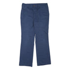 DICKIES Mens Cotton Blend Navy Blue Regular Straight Trousers W34 L30 Workwear
