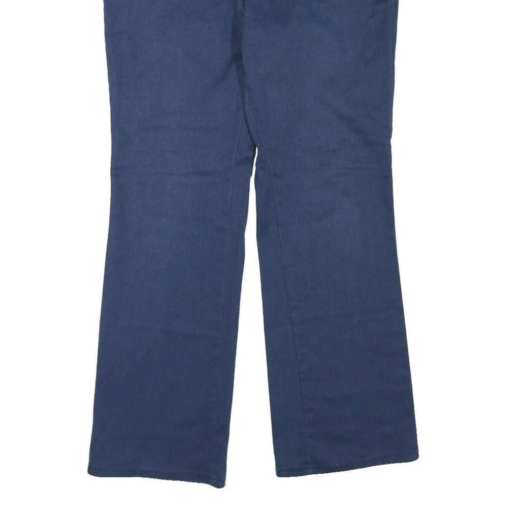 DICKIES Mens Cotton Blend Navy Blue Regular Straight Trousers W34 L30 Workwear